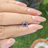 1.00 Ct. Purplish Blue Sapphire from Madagascar Life Style