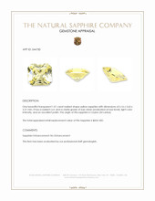 1.01 Ct. Yellow Sapphire from Ceylon (Sri Lanka) Appraisal