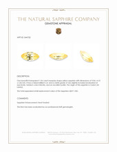 1.06 Ct. Yellow Sapphire from Ceylon (Sri Lanka) Appraisal