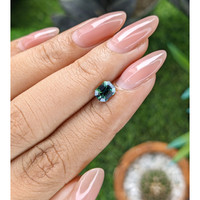 1.14 Ct. Bluish Green Sapphire from Tanzania Life Style