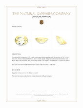 1.09 Ct. Yellow Sapphire from Ceylon (Sri Lanka) Appraisal
