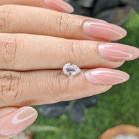 1.08 Ct. White Sapphire from Ceylon (Sri Lanka) Life Style