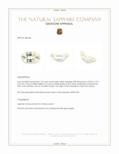 1.34 Ct. Yellow Sapphire from Ceylon (Sri Lanka) Appraisal