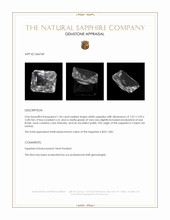 1.34 Ct. White Sapphire from Ceylon (Sri Lanka) Appraisal