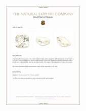 1.26 Ct. Yellow Sapphire from Ceylon (Sri Lanka) Appraisal