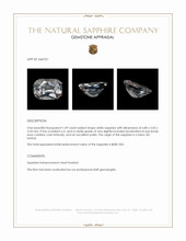 1.09 Ct. White Sapphire from Ceylon (Sri Lanka) Appraisal