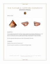 0.90 Ct. Orangish Brown Sapphire from Ceylon (Sri Lanka) Appraisal