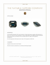 3.00 Ct. Bluish Green Sapphire from Madagascar Appraisal