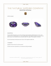 1.32 Ct. Purple Sapphire from Tanzania Appraisal