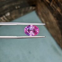 3.38 Ct. Purplish Pink Sapphire from Ceylon (Sri Lanka) Life Style