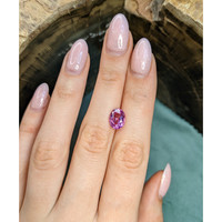 3.38 Ct. Purplish Pink Sapphire from Ceylon (Sri Lanka) Life Style