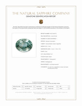 10.60 Ct. Bluish Green Sapphire from Madagascar Scan Report