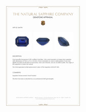 3.06 Ct. Blue Sapphire from Ceylon (Sri Lanka) Appraisal
