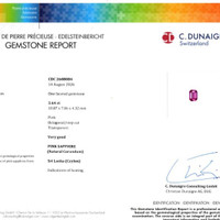 3.64 Ct. Pink Sapphire from Ceylon (Sri Lanka) Scan Report