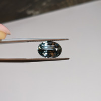 3.40 Ct. Bluish Green Sapphire from Madagascar Life Style