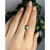 2.33 Ct. Green Sapphire from Madagascar Life Style