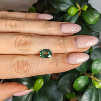 2.33 Ct. Green Sapphire from Madagascar Life Style