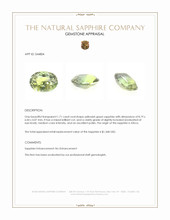 1.71 Ct. Yellowish Green Sapphire from Africa Appraisal