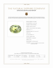 1.71 Ct. Yellowish Green Sapphire from Africa Scan Report
