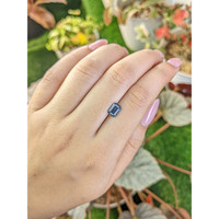 1.59 Ct. Greenish Blue Sapphire from Ceylon (Sri Lanka) Life Style