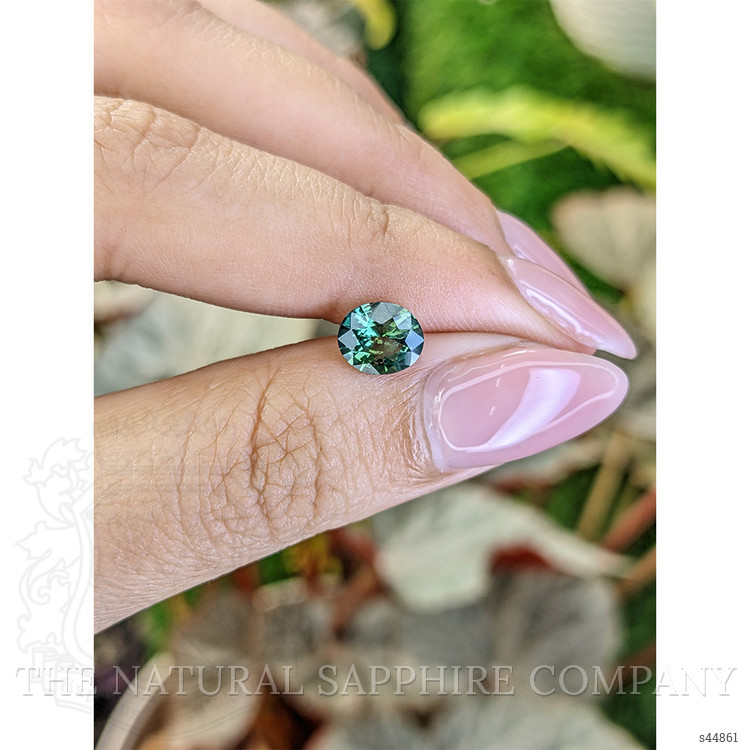 1.22 Ct. Bluish Green Sapphire from Ceylon (Sri Lanka)