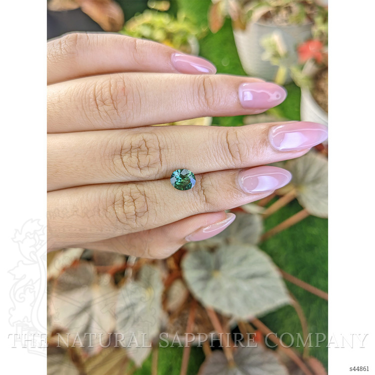 1.22 Ct. Bluish Green Sapphire from Ceylon (Sri Lanka)