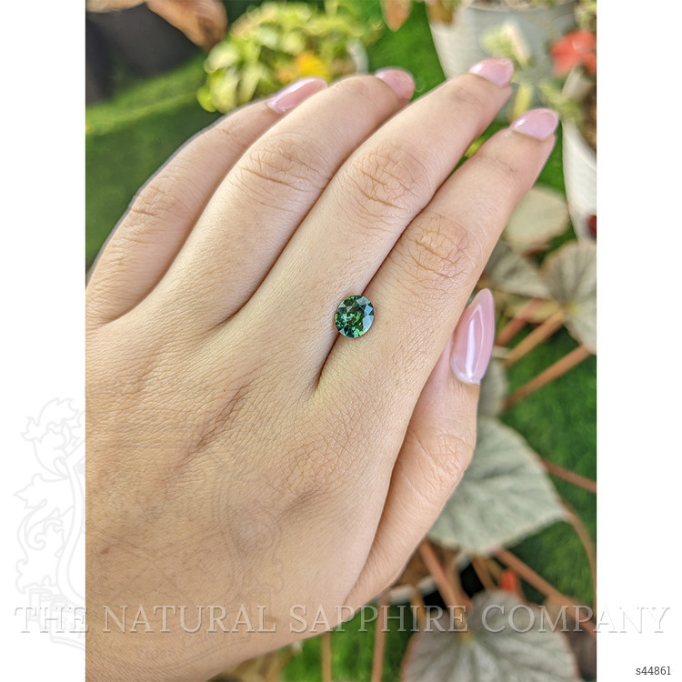 1.22 Ct. Bluish Green Sapphire from Ceylon (Sri Lanka)