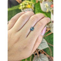 1.59 Ct. Greenish Blue Sapphire from Ceylon (Sri Lanka) Life Style