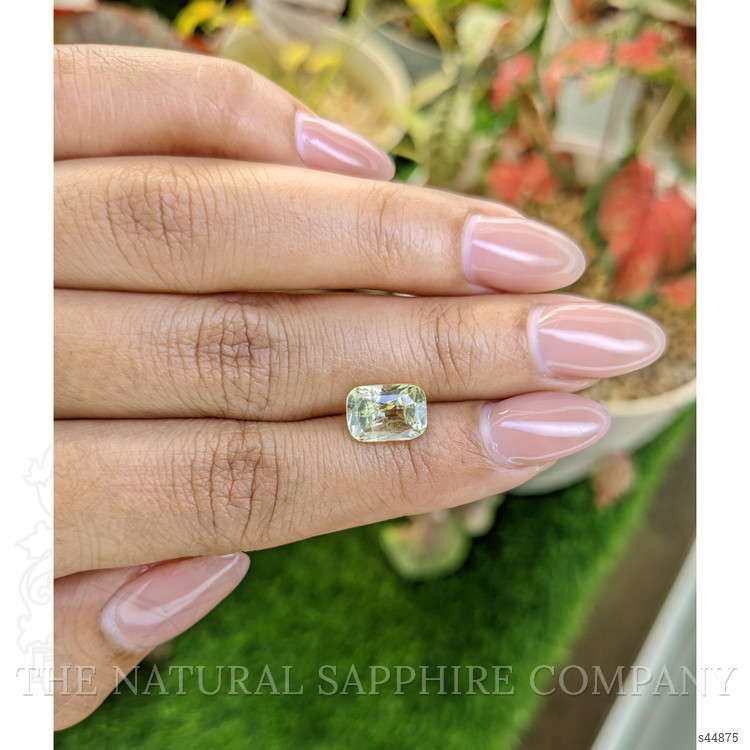 3.51 Ct. Greenish Yellow Sapphire from Ceylon (Sri Lanka)