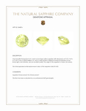 4.41 Ct. Yellow Sapphire from Ceylon (Sri Lanka) Appraisal