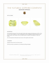 3.04 Ct. Yellow Sapphire from Ceylon (Sri Lanka) Appraisal