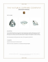 1.89 Ct. Bluish Green Sapphire from Ceylon (Sri Lanka) Appraisal