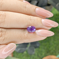 2.48 Ct. Pinkish Purple Sapphire from Ceylon (Sri Lanka) Life Style