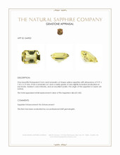 3.64 Ct. Yellow Sapphire from Ceylon (Sri Lanka) Appraisal