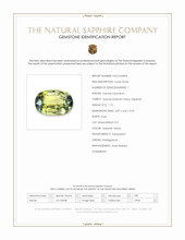 1.15 Ct. Greenish Yellow Sapphire from Madagascar Scan Report