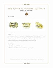 3.11 Ct. Yellow Sapphire from Ceylon (Sri Lanka) Appraisal