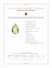 3.45 Ct. Greenish Yellow Sapphire from Ceylon (Sri Lanka) Scan Report