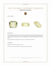 2.52 Ct. Yellow Sapphire from Ceylon (Sri Lanka) Appraisal