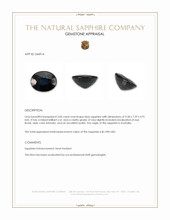 3.00 Ct. Blue Sapphire from Australia Appraisal