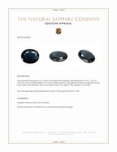 2.57 Ct. Blue Sapphire from Australia Appraisal