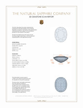3.49 Ct. Blue Sapphire from Australia 3 D Scan Report