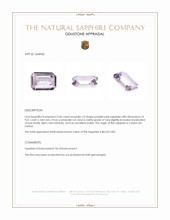 2.46 Ct. Purplish Pink Sapphire from Ceylon (Sri Lanka) Appraisal