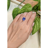 6.28 Ct. Blue Sapphire from Ceylon (Sri Lanka) Life Style
