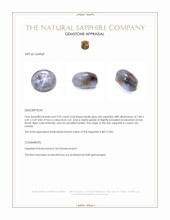 2.95 Ct. Bluish Grey Star Sapphire from Ceylon (Sri Lanka) Appraisal