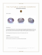 2.01 Ct. Purple Star Sapphire from Ceylon (Sri Lanka) Appraisal