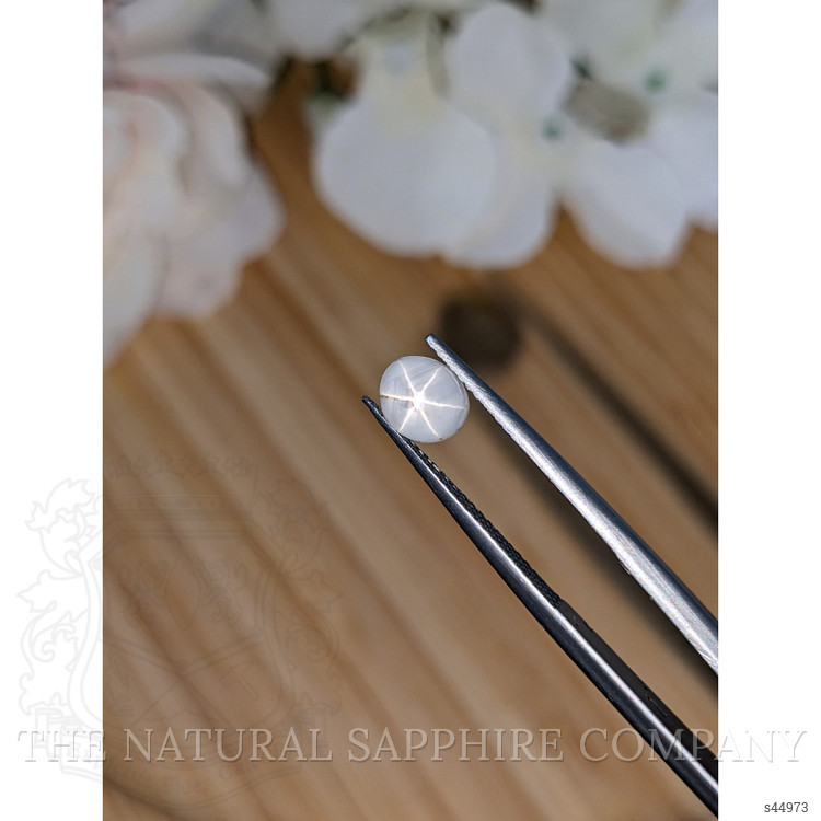 1.51 Ct. Bluish Grey Cabochon Star Sapphire from Ceylon (Sri Lanka)