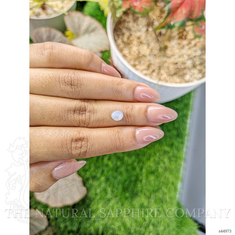 1.51 Ct. Bluish Grey Cabochon Star Sapphire from Ceylon (Sri Lanka)