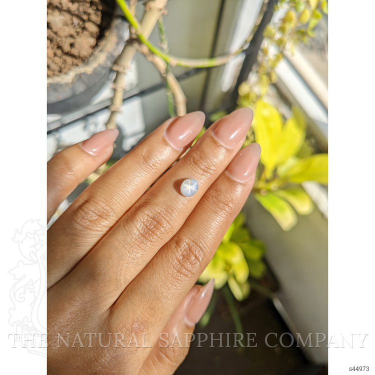1.51 Ct. Bluish Grey Cabochon Star Sapphire from Ceylon (Sri Lanka)