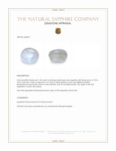 1.38 Ct. Bluish Grey Star Sapphire from Ceylon (Sri Lanka) Appraisal