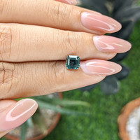 1.23 Ct. Greenish Blue Sapphire from Madagascar Life Style